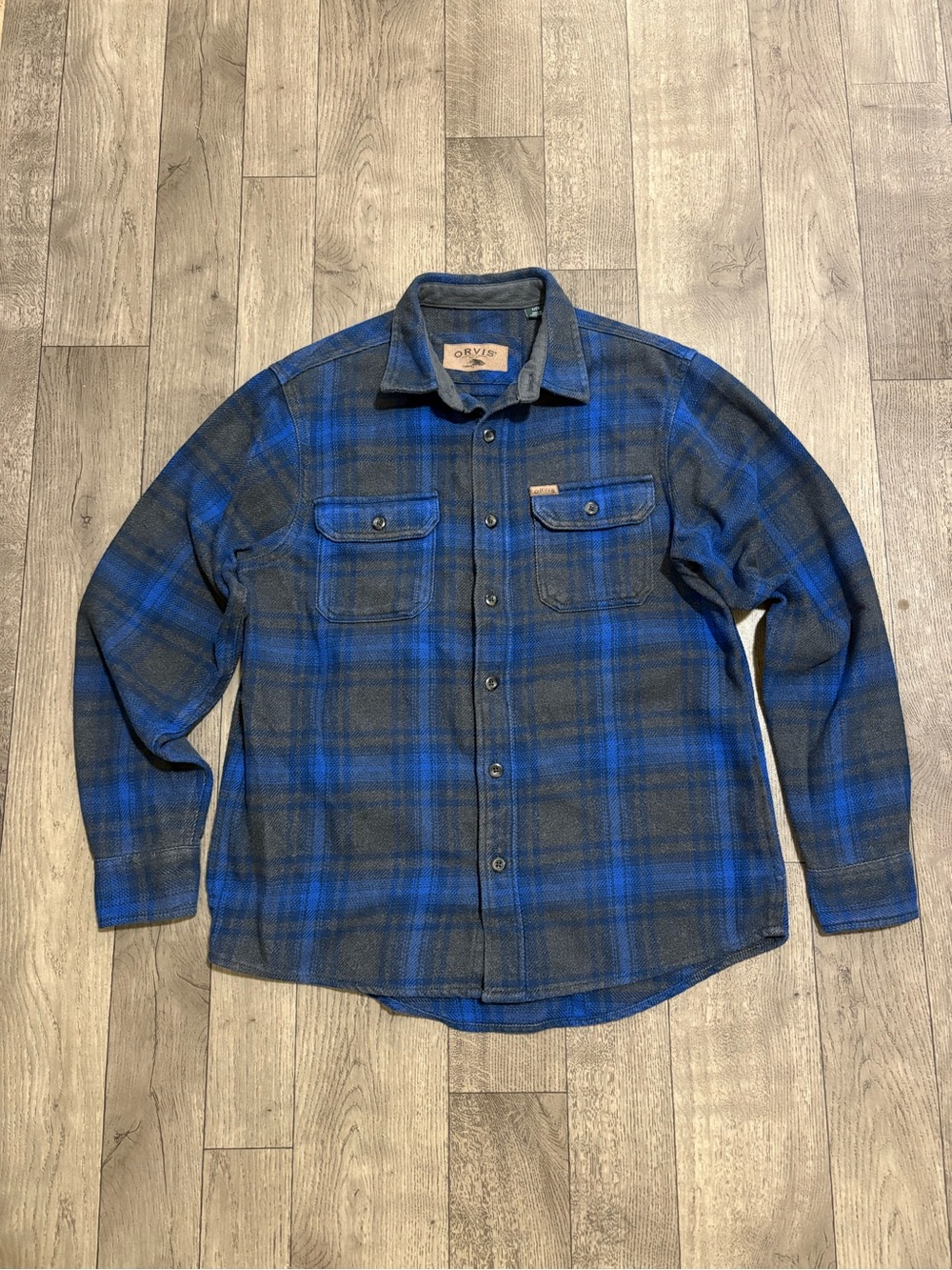 Orvis Blue and Gray Flannel Shacket